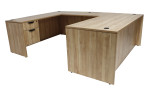 U Shaped Desk with Drawers