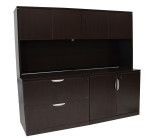 Office Storage Credenza with Hutch