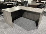 Small Gray L Shaped Desk Shell