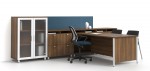 T Shaped Desk with Side Storage