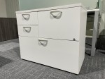White Combo Pedestal Storage Drawers