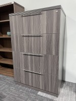 4 Drawer Lateral Filing Cabinet with Gray Finish