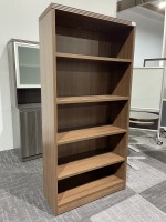 Modern Walnut Bookcase - 66 Tall