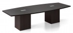 Boat Shaped Conference Table with Cube Base