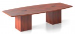 Boat Shaped Conference Table with Cube Base