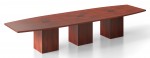 Boat Shaped Conference Table with Cube Base