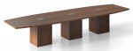 Boat Shaped Conference Table with Cube Base