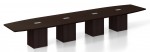 Boat Shaped Conference Table with Cube Base