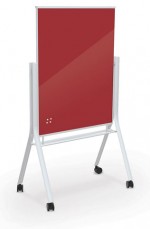 Mobile Magnetic Glass Dry Erase Board