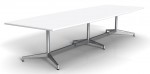 Boat Shaped Conference Table with Steel Base