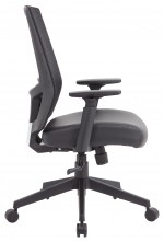 Mesh Back Office Chair with Leather Seat