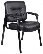 Black Guest Chair with 4 Legs