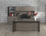 Rectangular Desk and Credenza with Storage