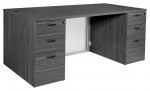 Double Pedestal Desk with Stepped Modesty Panel