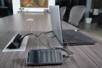 Square Conference Table with Power