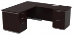 L Shaped Desk with Drawers and Power