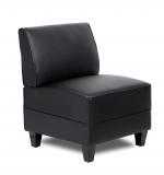 Black Armless Club Chair