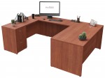 U Shaped Desk with Drawers