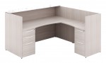 L Shaped Reception Desk with Drawers