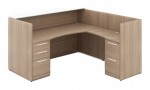 L Shaped Reception Desk with Drawers