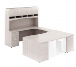 U Shaped Desk with Hutch