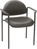Black Stackable Chair with Arms