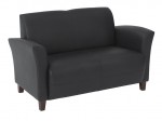 Leather Waiting Room Loveseat