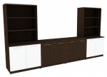 Credenza Wall Unit with Open Shelf Storage