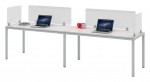 Two Person Workstation with Privacy Panels