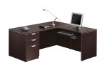 Reversible L Shaped Office Desk with Keyboard Tray