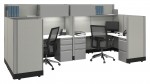 2 Person Cubicle with Storage