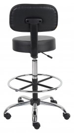 Tall Medical Stool with Back