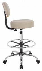 Tall Medical Stool with Back