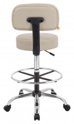 Tall Medical Stool with Back