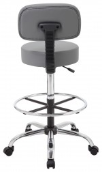 Tall Medical Stool with Back