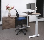 L Shaped Sit Stand Desk