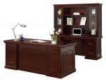 Executive Desk and Credenza Set