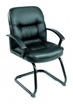 Mid Back Leather Guest Chair