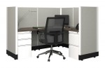 L Shaped Cubicle with Power