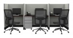 3 Person Call Center Cubicle with Power