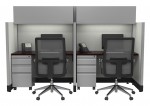 2 Person Call Center Cubicle with Power
