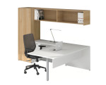 L Shaped Desk with Storage Cabinet