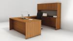 U Shaped Office Desk with Hutch