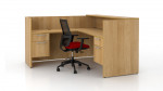 L Shaped Receptionist Desk with Drawers