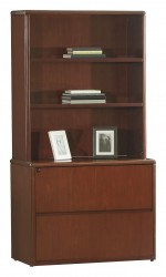 2 Drawer Lateral Filing Cabinet with Hutch