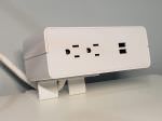 Edge Clamp Desk Power Outlet with USB