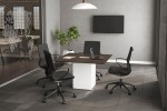 Cube Base Conference Table and Chairs Set