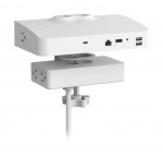 Dual Monitor Arm Base with Power Strip