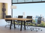 Rectangular Conference Table with Metal Legs