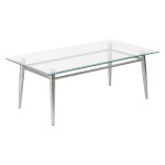 Rectangular Glass Top Table